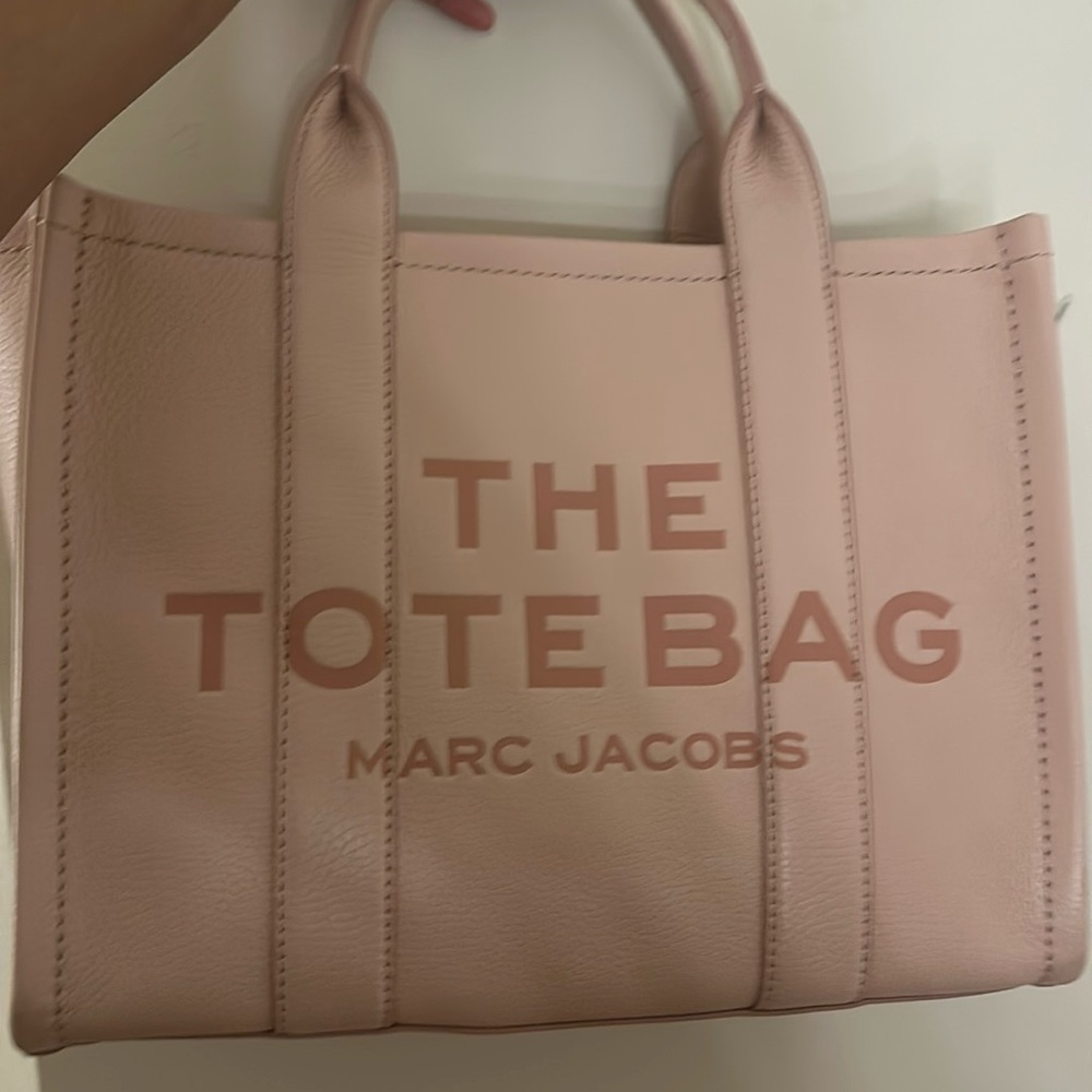 MARC JACOBS Pink 'The Leather Medium' Tote